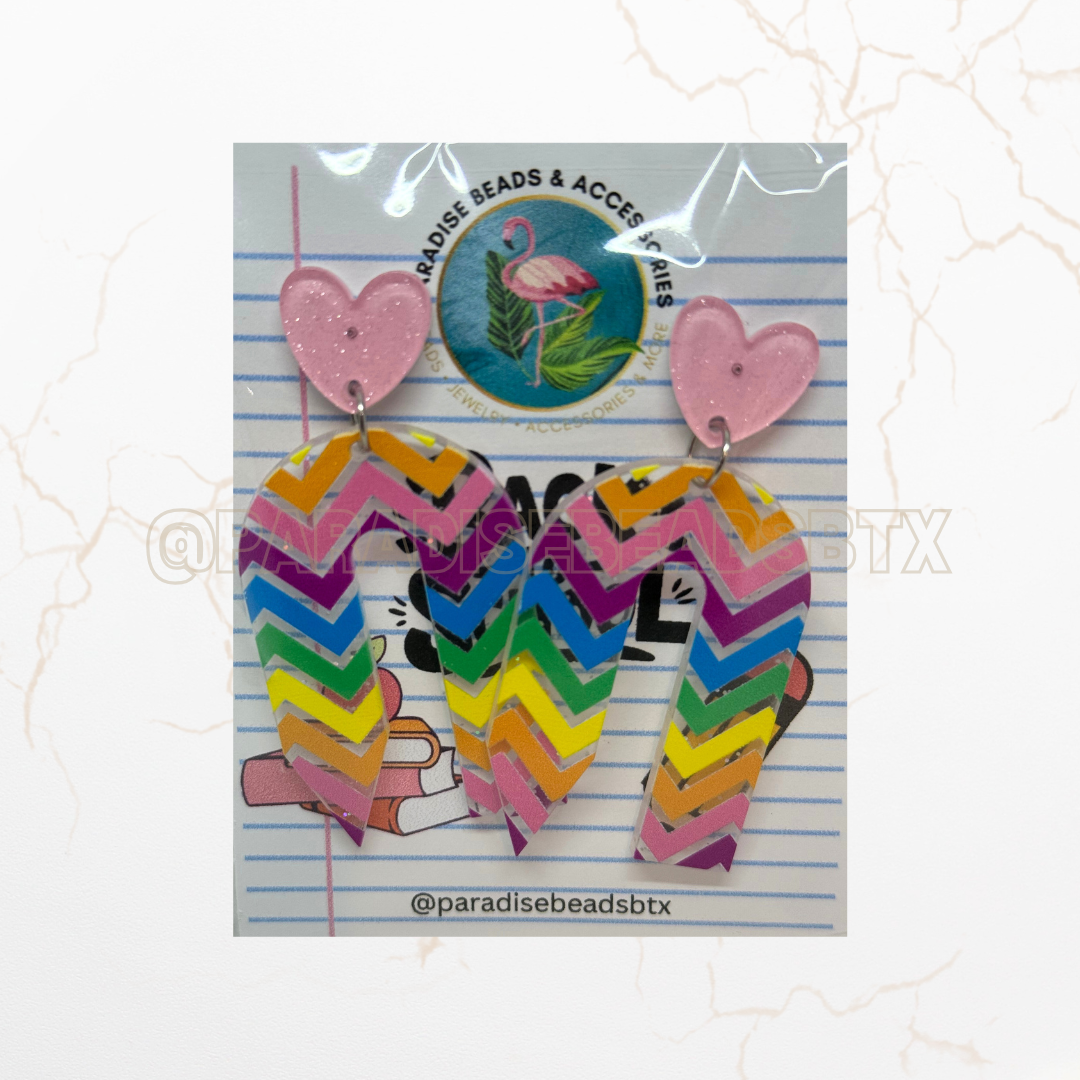 Acrylic Pencil Earrings