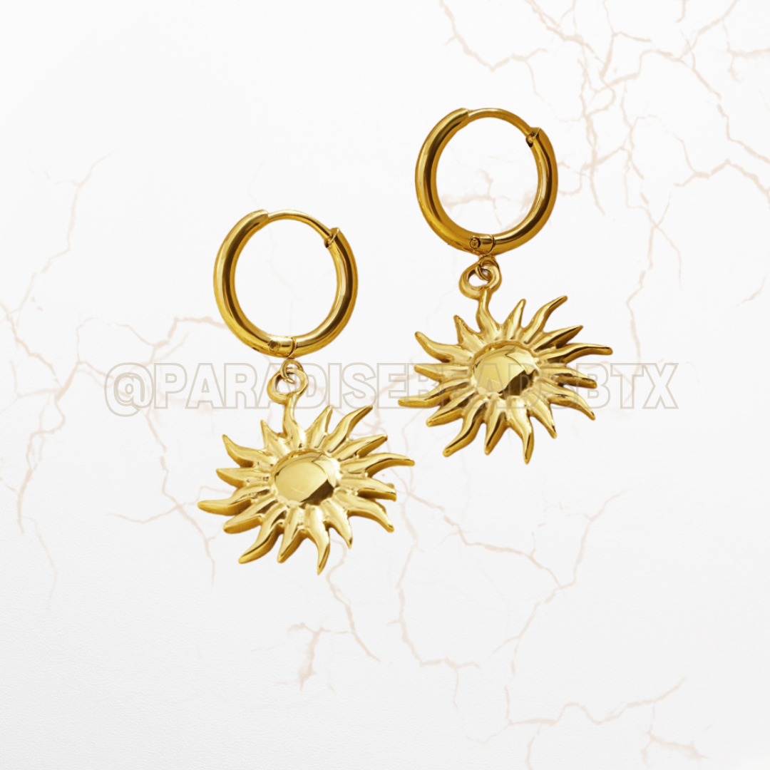 Stainless Steel Sun Earrings