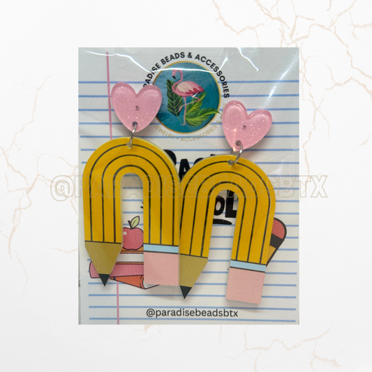 Acrylic Pencil Earrings