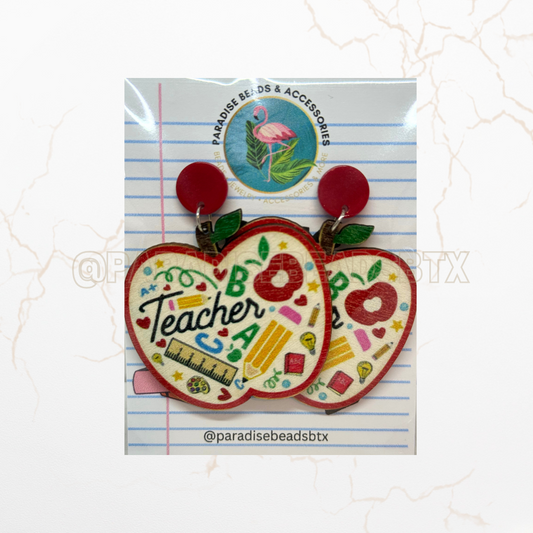 Teacher Wooden Earrings