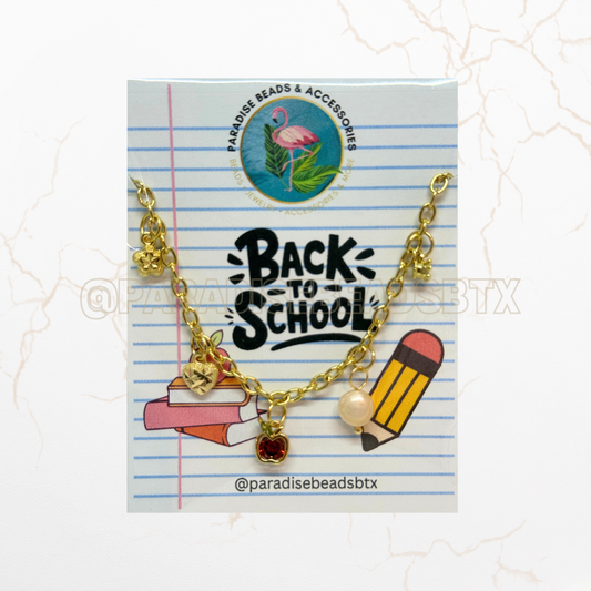 18K Gold Plated Teacher Charm Bracelet