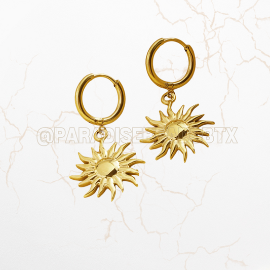 Stainless Steel Sun Earrings
