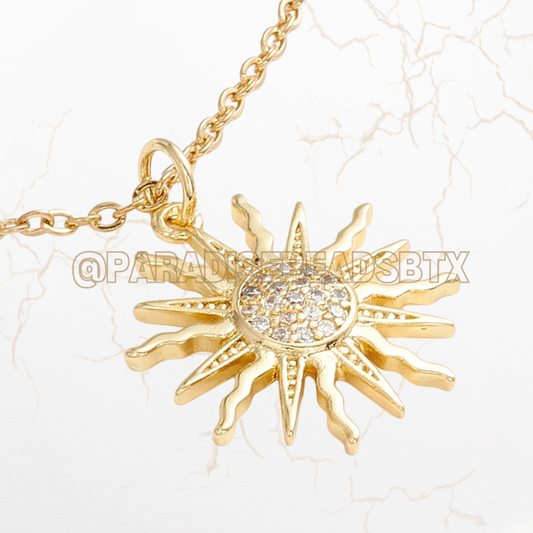 Stainless Steel Sun Necklace