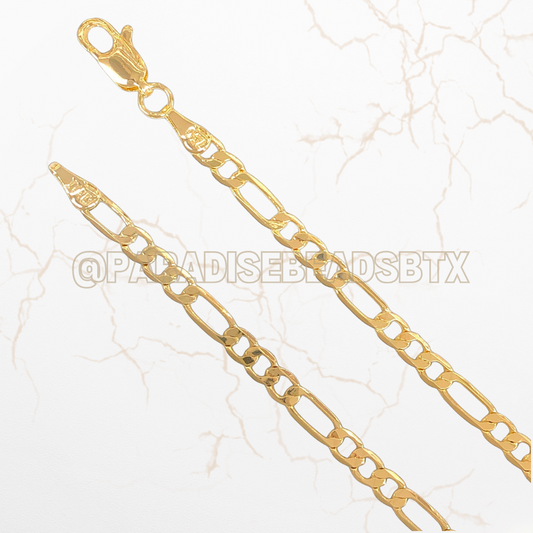 18k Gold Filled 3.7 mm Figaro Chain