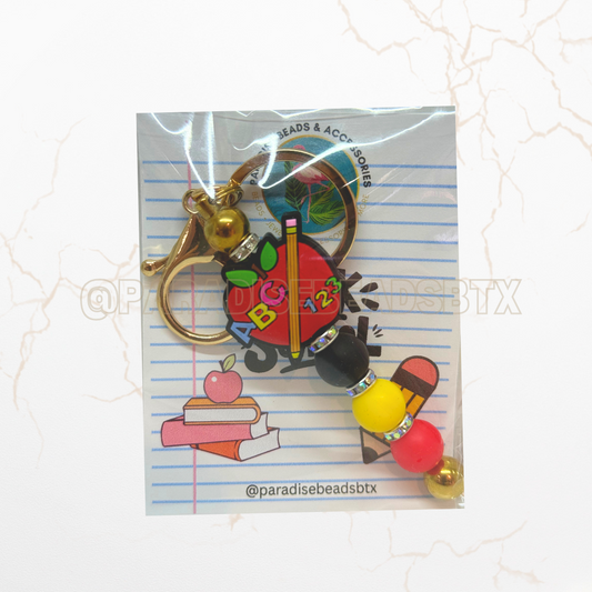 Silicone Bead Teacher Keychain